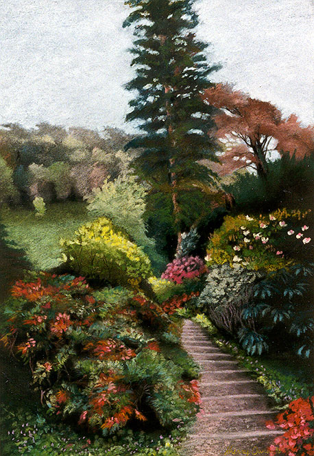 Pastel of Colby Lodge Gardens 3 Details