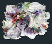 Coral Reef- Watercolour collage by Sherry Andrens Owen; Mixed media with handmade papers and vivid colour